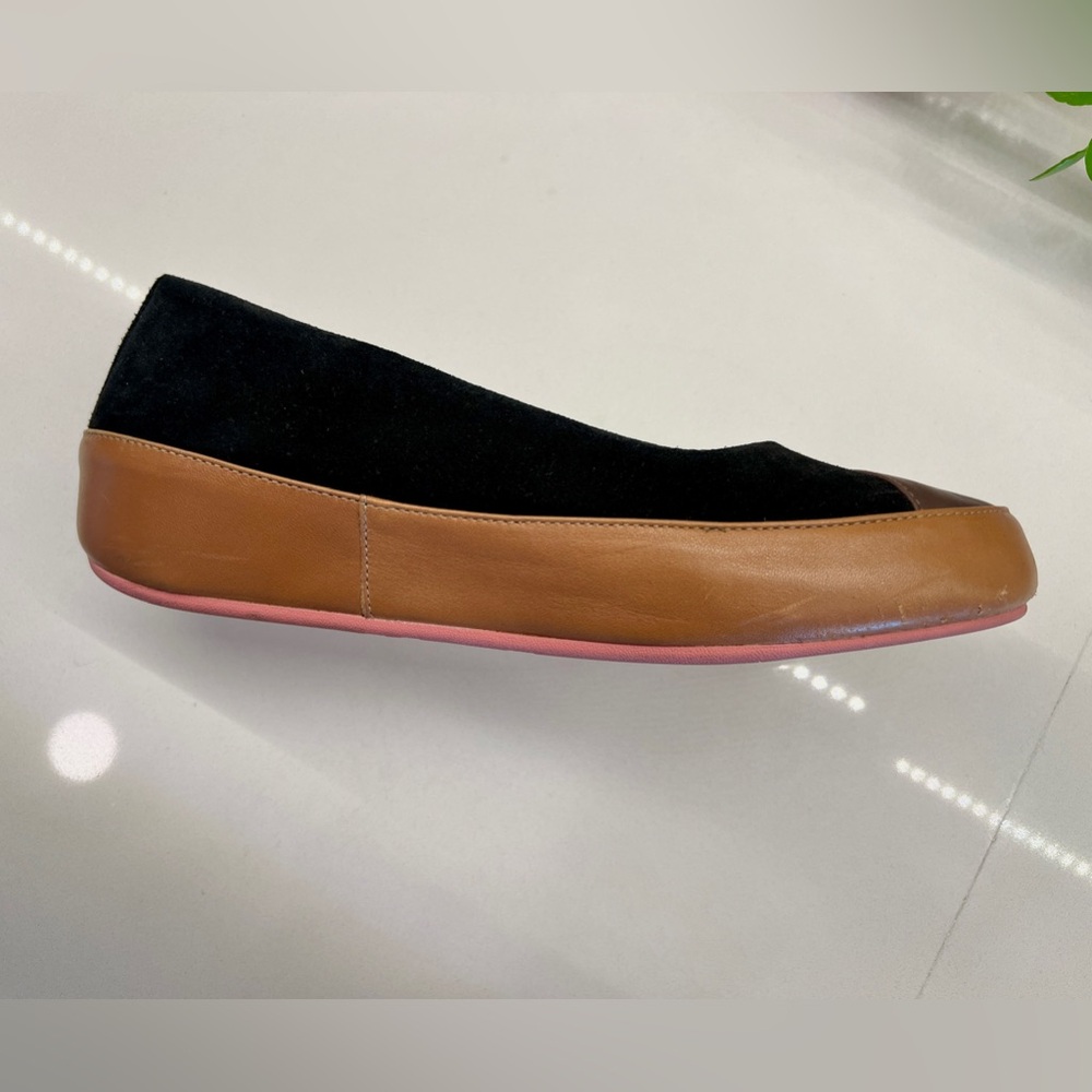 FITFLOP Leather platform ballet flats, 9